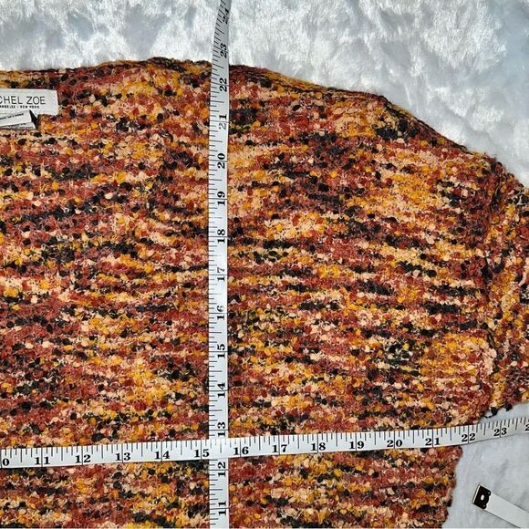 Rachel Zoe Popcorn Confetti Knit V Neck Neutral Soft Cozy Sweater - Picture 5 of 5